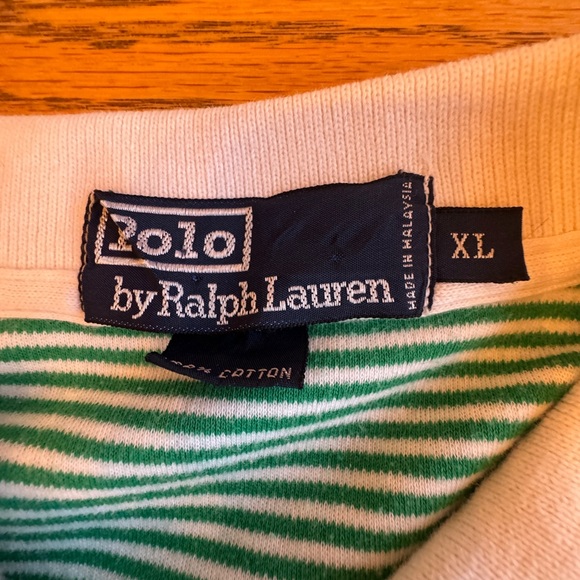 Polo Ralph Lauren Shirt Mens XL Striped Casual Cotton Heavy Knit Short Sleeve - Picture 6 of 7